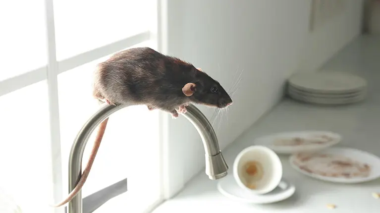 Infestação ratos em cozinha Controlo de pragas de ratos